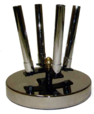 Base cromata mm.280 a quattro sedi