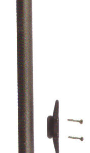 Asta ferro battuto mm.2500 diam.32mm. con carrucola