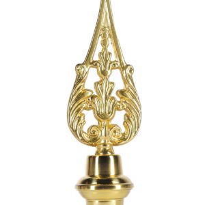 Puntale lancia allegorica ottone