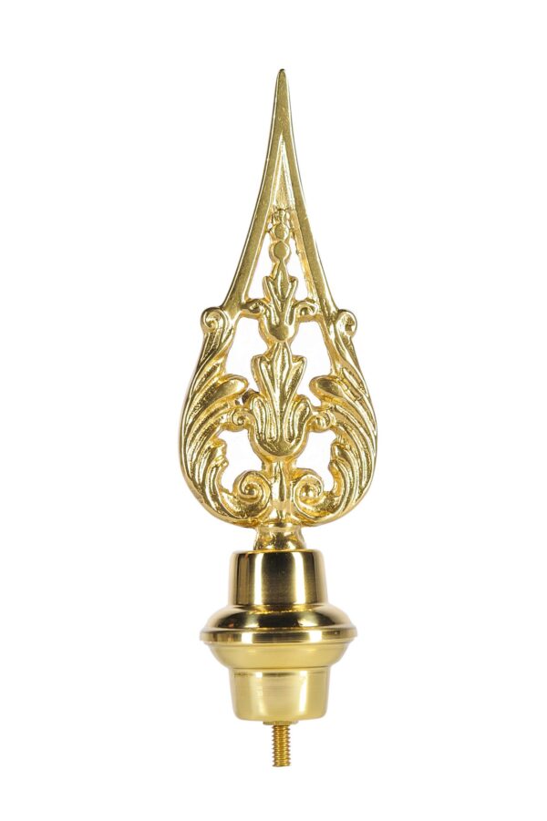 Puntale lancia allegorica ottone